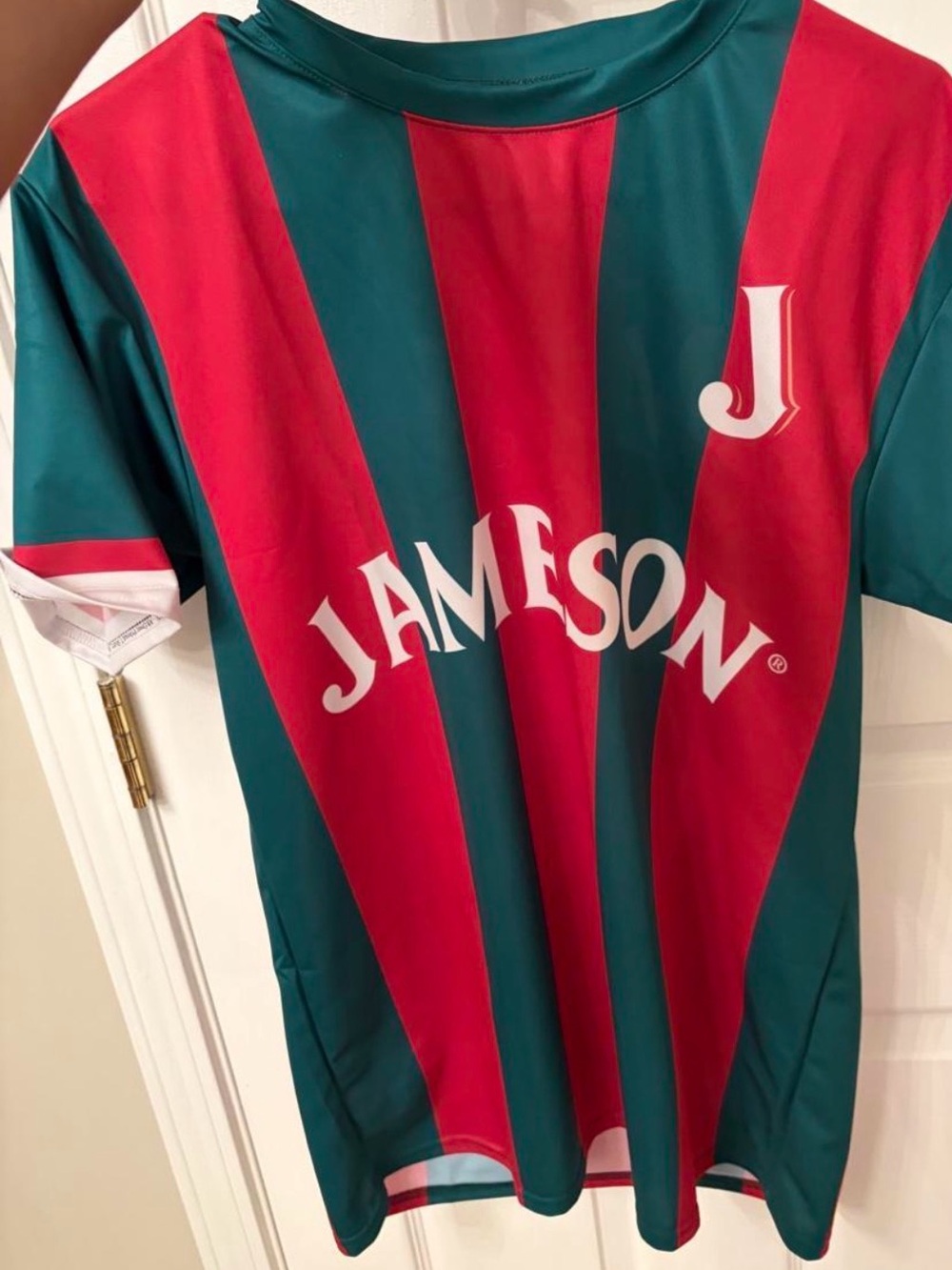Jameson' Green & Red Striped Athletic Top